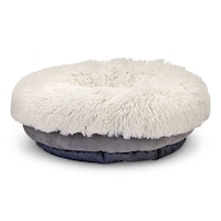 Petco Lavender-Scented Calming Dog Bed, Grey/Cream, 18 x 18-in