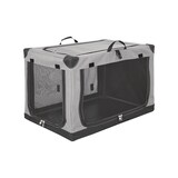 Cage portative en toile pour chiens Petco, pliable, tailles variées, gris foncé Front_Three_Fourths_Angled_Left