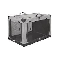 Cage portative en toile pour chiens Petco, pliable, tailles variées, gris foncé Front_Three_Fourths_Angled_Left