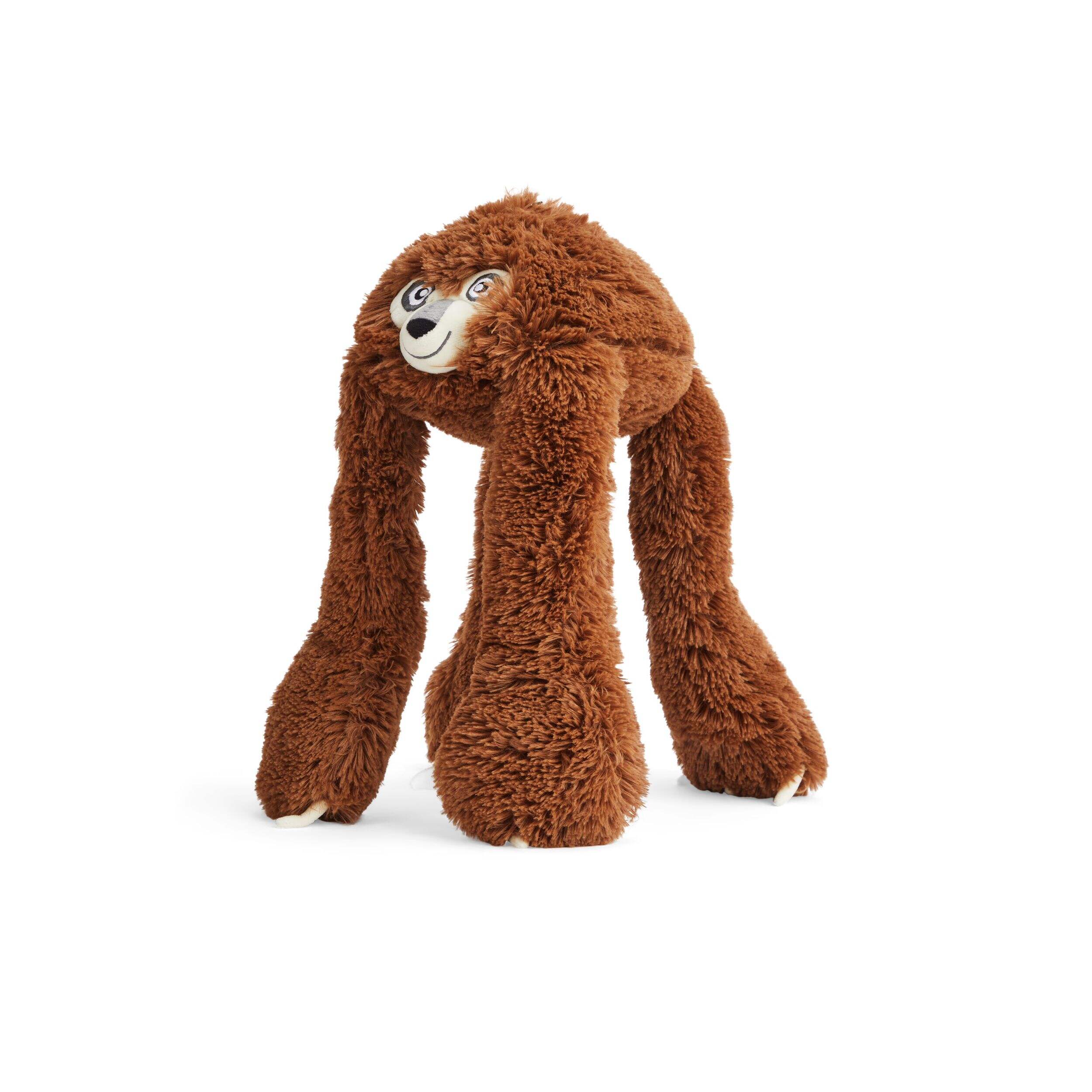 Petco Squeak Plush Super Sloth Long Limbs Dog Toy, Assorted Colours Front_Three_Fourths_Angled_Left
