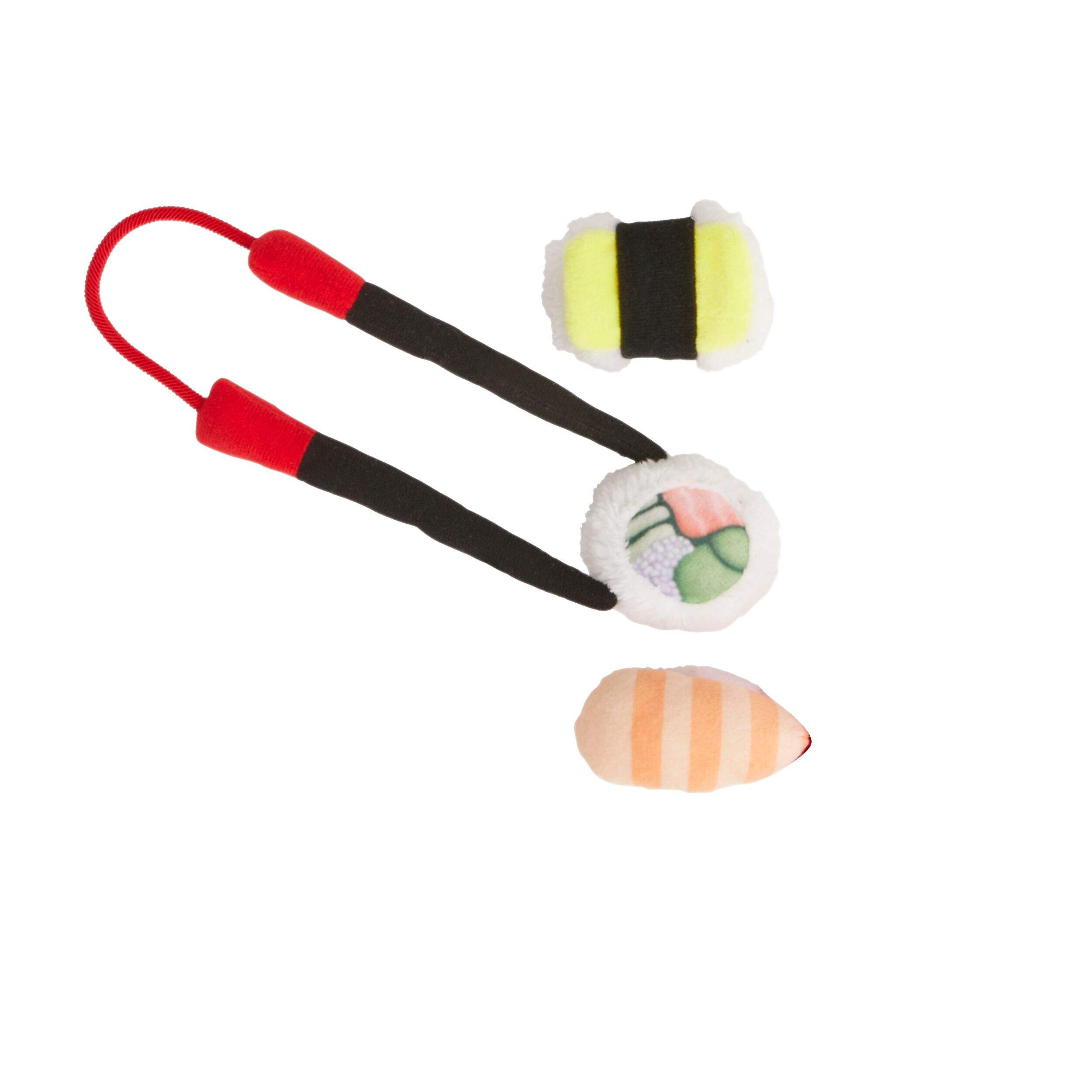 Petco Plush Sushi Bento Box Squeaker Cat Toy with Catnip, 3-pc Front_Flat