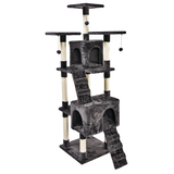 Cat Craft New York Penthouse Cat Playset, Grey, 69-in Front_Three_Fourths_Angled_Right