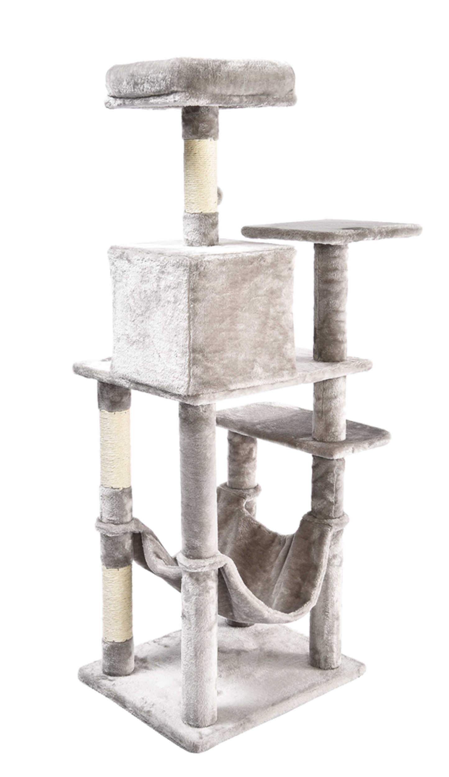 Cat Craft Cat Playground, 56-in, Grey Front_Three_Fourths_Angled_Left
