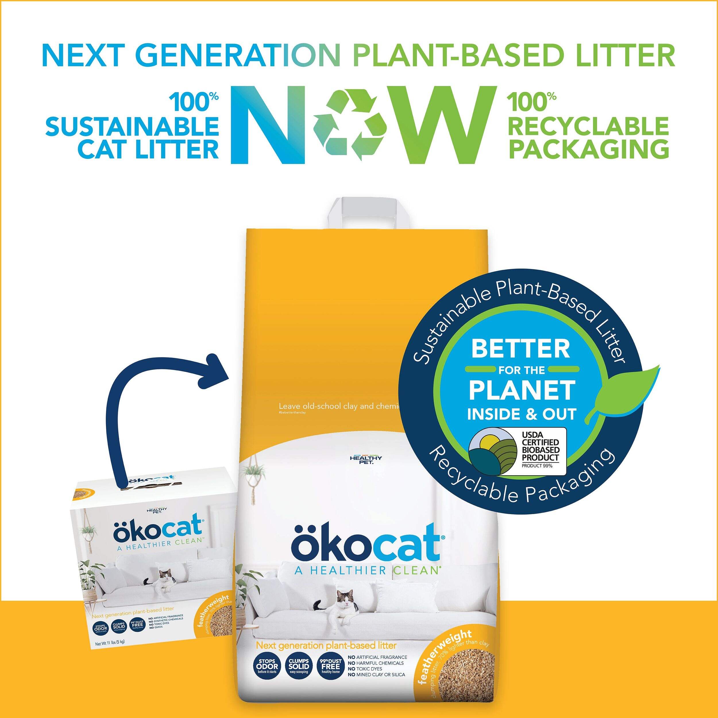 Okocat Featherweight Clumping Cat Litter, 4.85 kg Canadian Tire