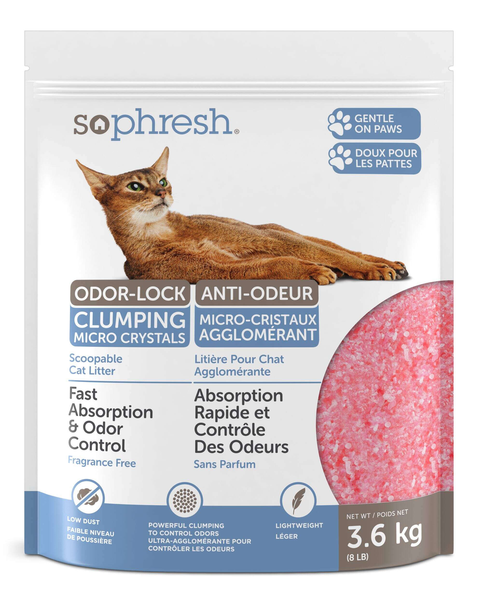 So Phresh Micro Crystal Litter, Pink, 3.6-kg Front_Flat