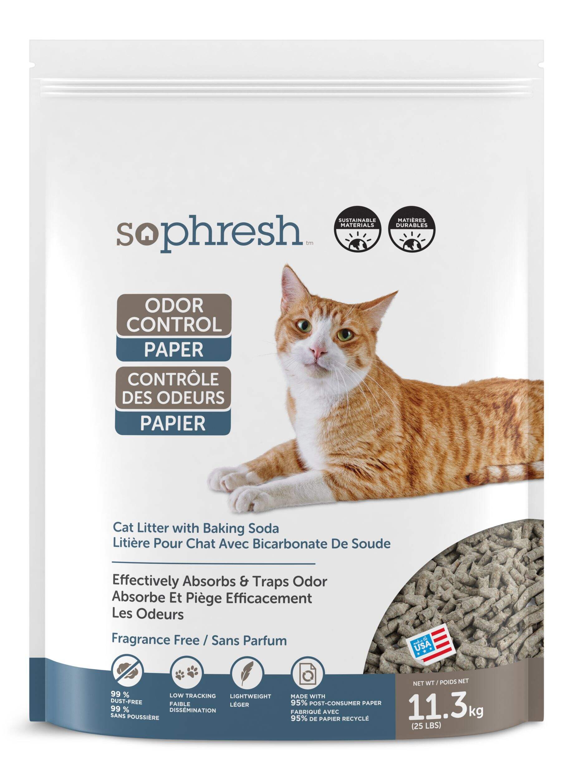 So Phresh Paper Pellets, Unscented, 11.3-kg Front_Flat