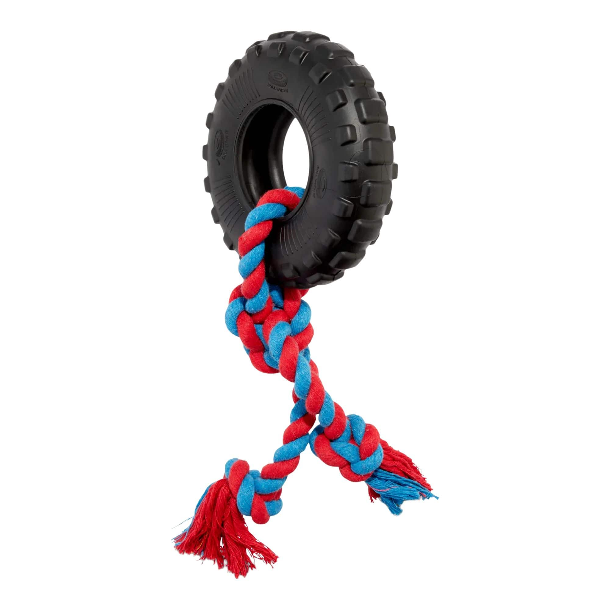 Dog toy tire clearance on a rope