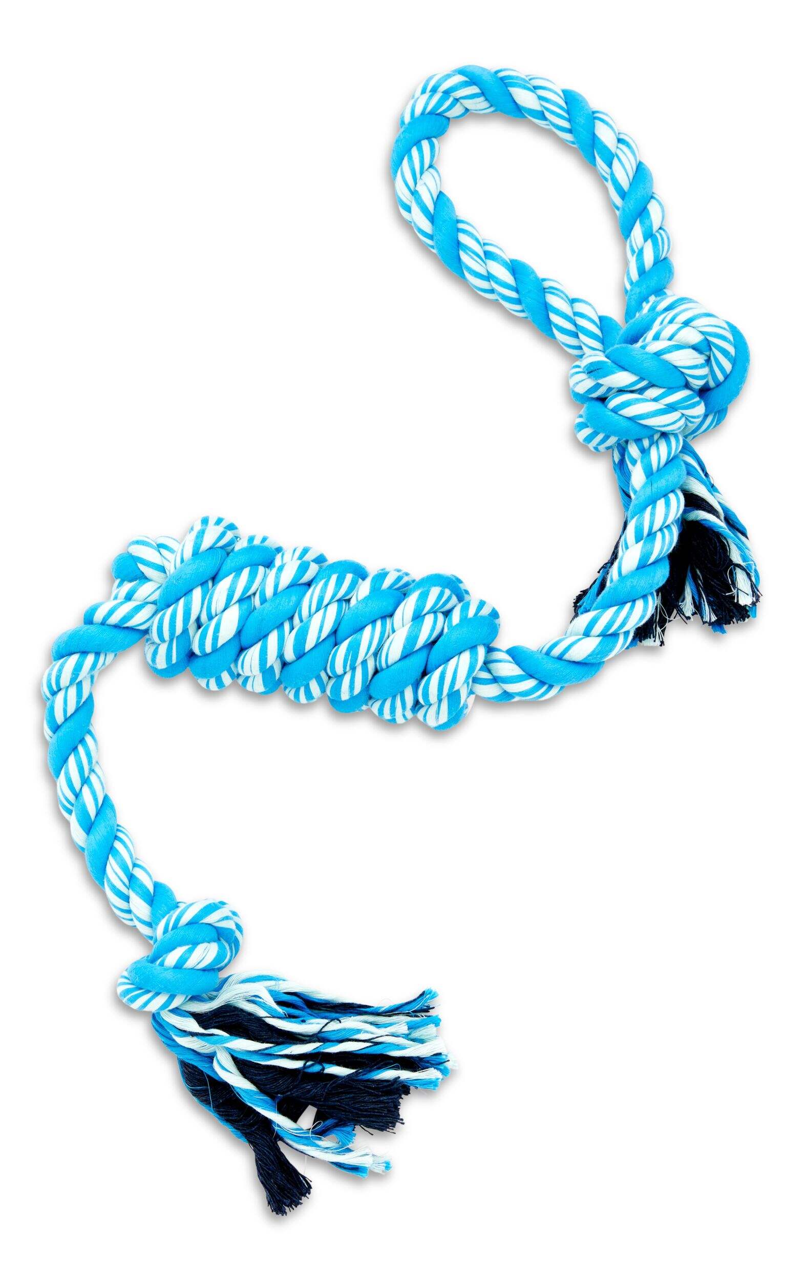 Petco Blue Twisted Rope Dog Toy, Extra Large Overhead_Flat