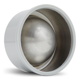 Petco Enamel-Coated Stainless Steel Dog Bowl, Grey Front_Angled_Right