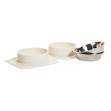 Tapis en silicone avec 2 bols en acier inoxydable Petco, 2 tasses, blanc Front_Angled_Right