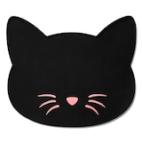 Napperon en silicone en forme de tête de chat Petco, noir Overhead_Flat
