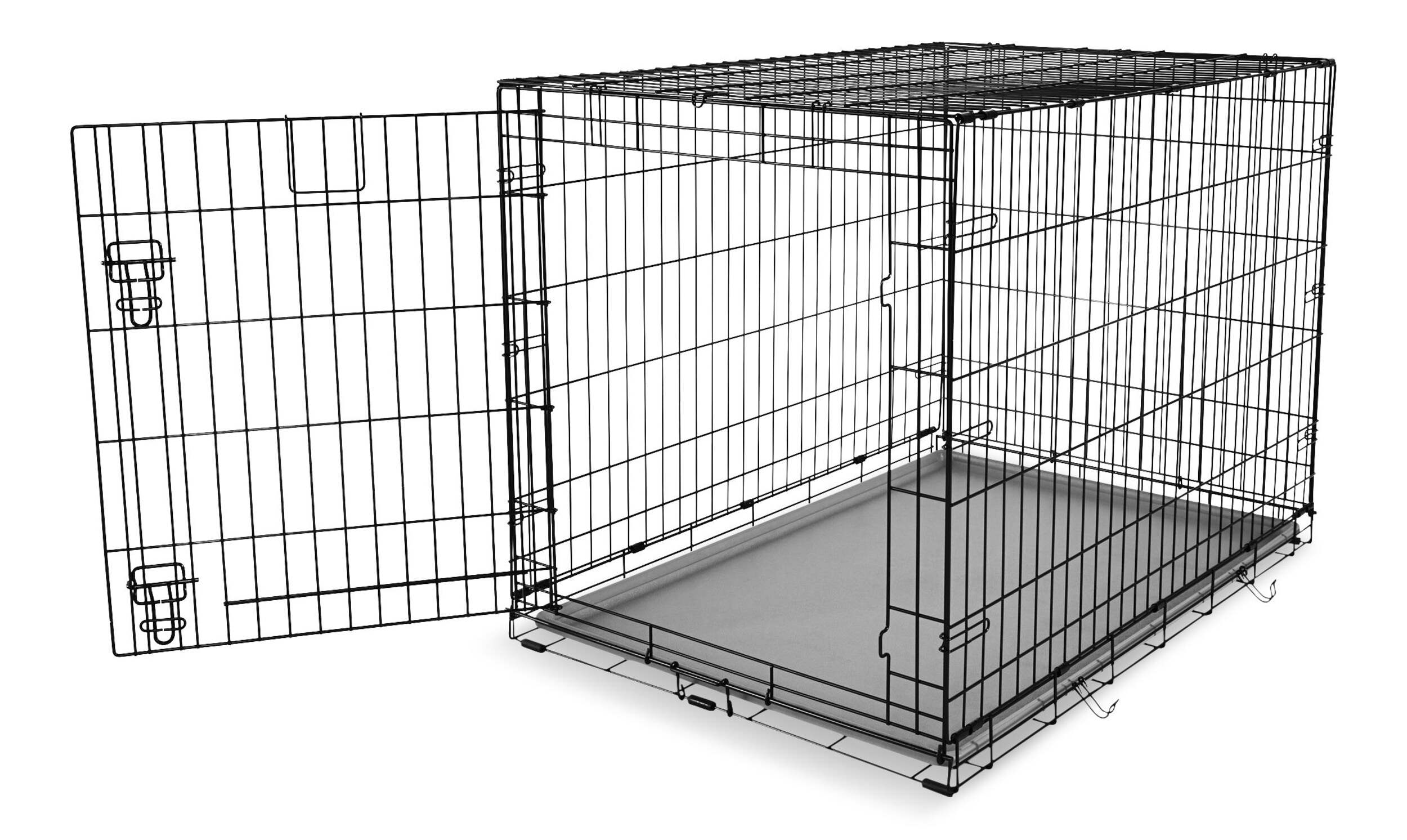 Petco 1-Door X-Large Folding Dog Crate, 42-in L x 29-in W x 30-in H Front_Three_Fourths_Angled_Left