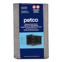 Housse de cage pour chien opaque Petco, gris, grand Front_Flat