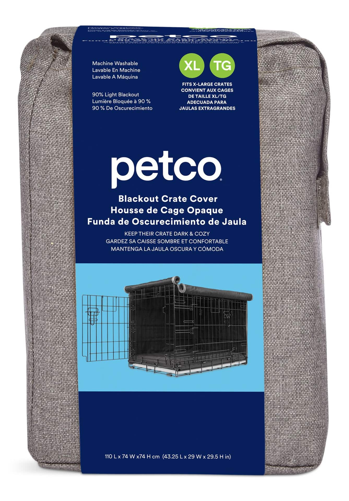 Petco Blackout Dog Crate Cover Grey Canadian Tire