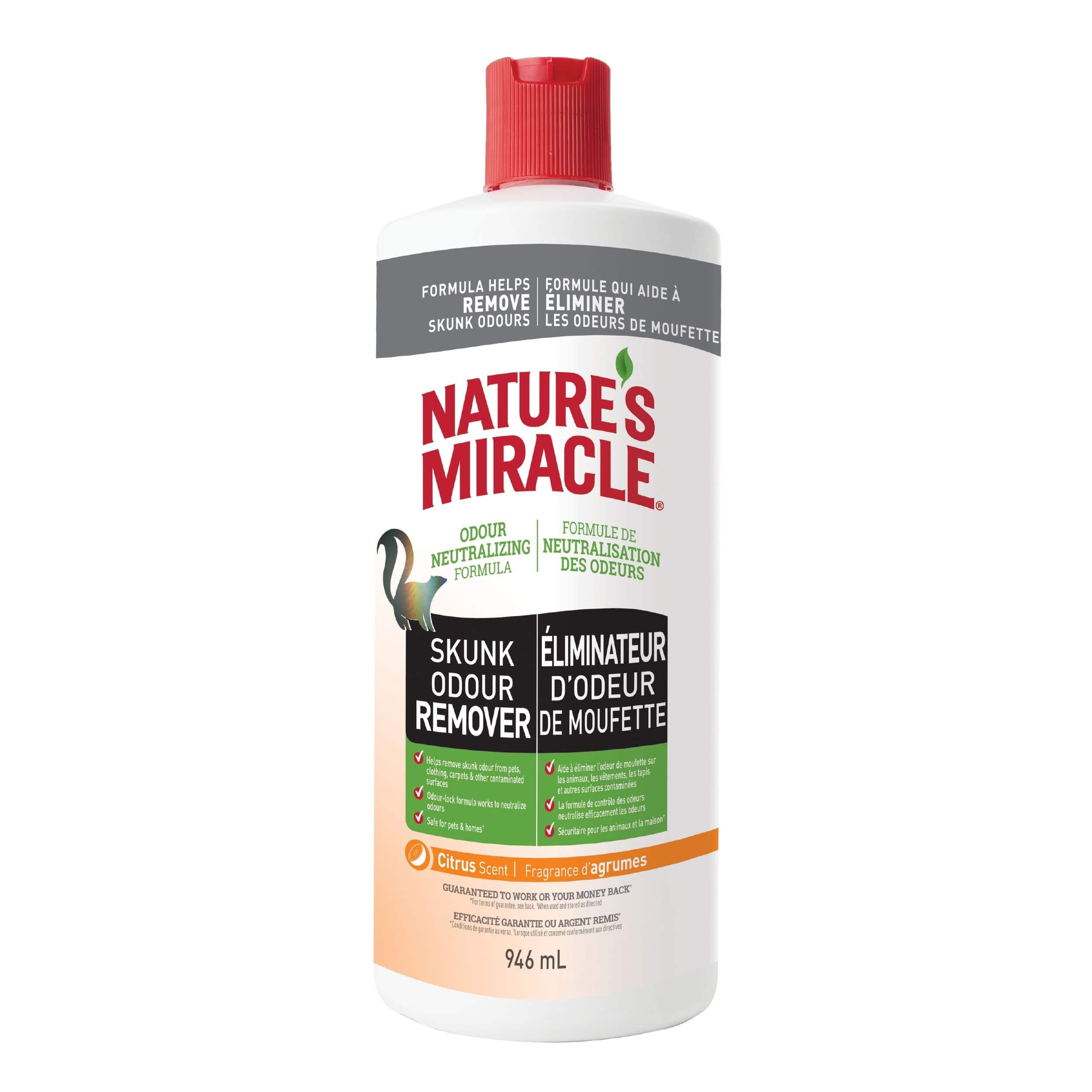 Éliminateur d'odeur de mouffette Nature's Miracle, 32 oz