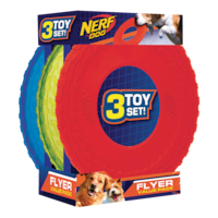 NERF Dog Translucent Tire Flyer Dog Toys, Value Pack, 3-pk