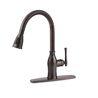 Danze Lisa Single Handle Pull Down Kitchen Faucet, Oil Rubbed Bronze Front_Three_Fourths_Angled_Left