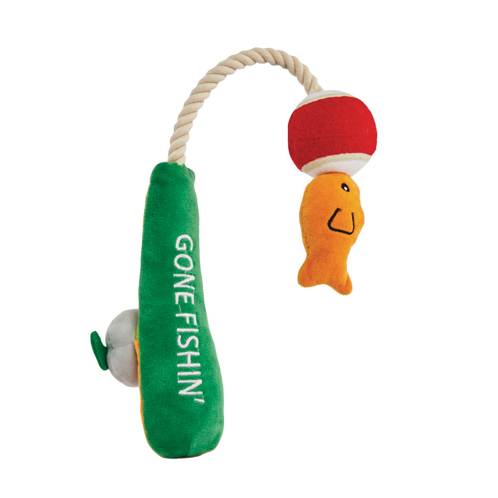 fishing dog toy