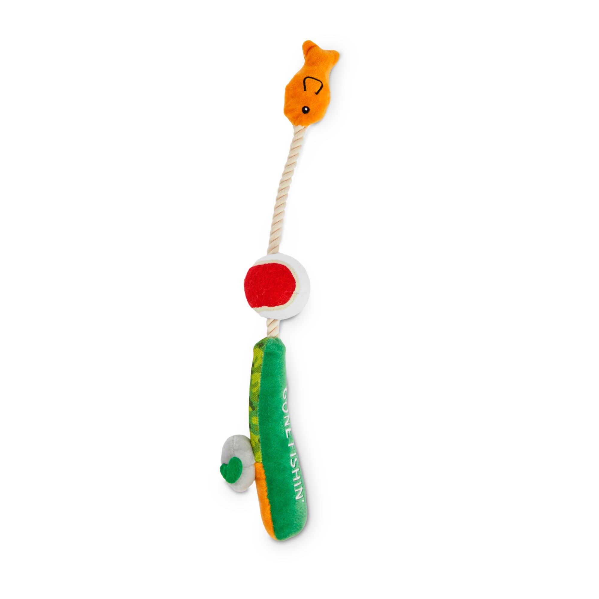 Petco Squeak Plush Rope Fishing Dog Toy