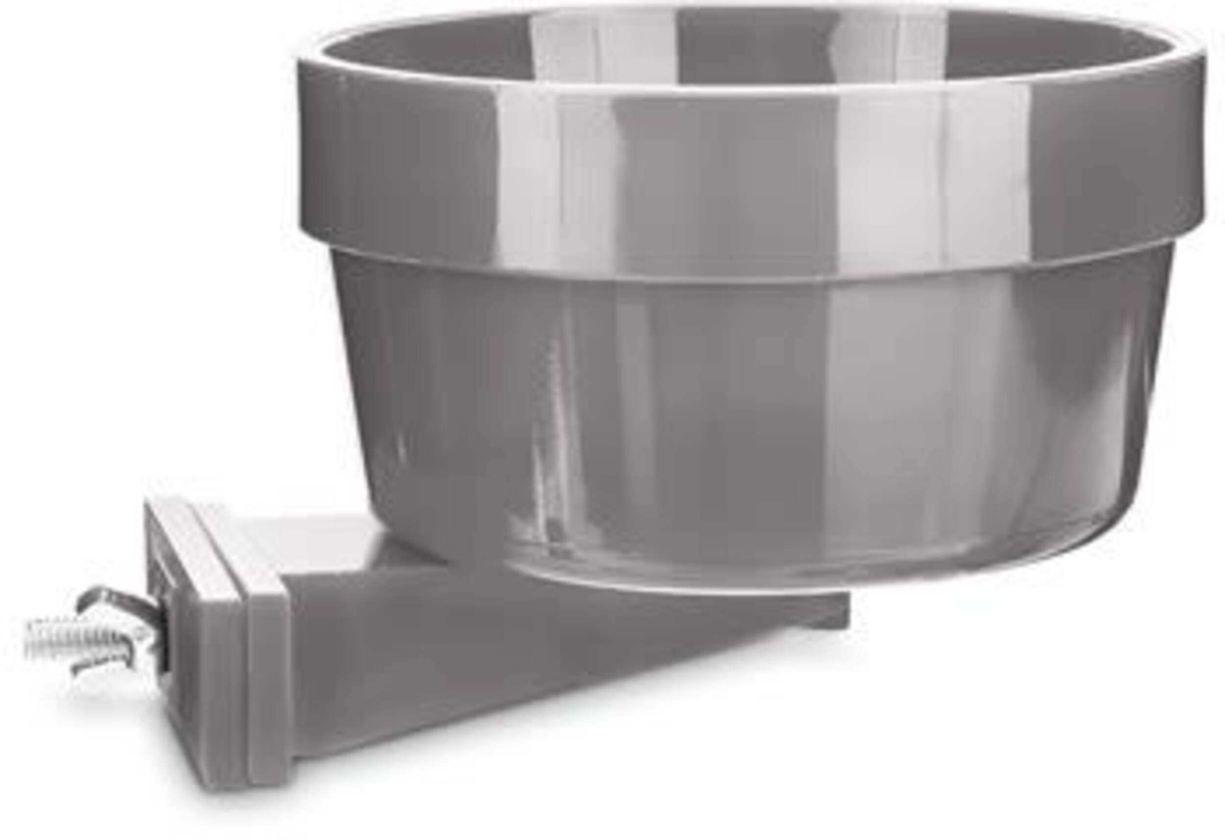 Petco Classic Dog Crock for Crates, Tool-Free Assembly, Grey Side_Right