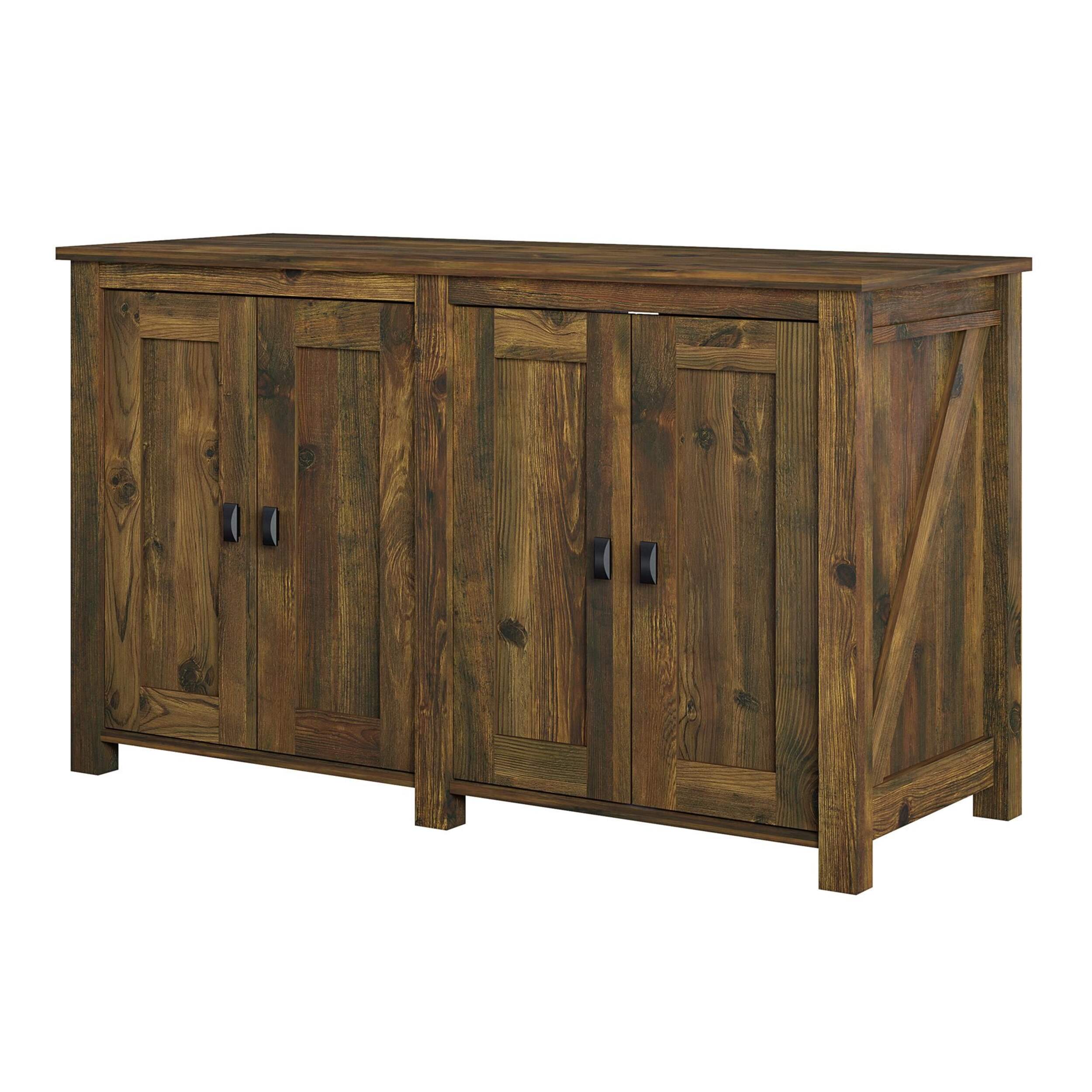 Ollie & Hutch Farmington 55 Gallon Aquarium Stand, Rustic Front_Three_Fourths_Angled_Left