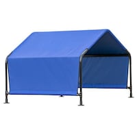 Abri pour animal de compagnie hydrofuge avec cadre en métal ShelterLogic, bleu, 4 x 4 x 3 pi