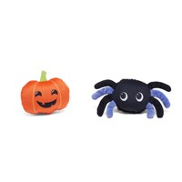 Petco Halloween Pumpkin Spider Plush Dog Toy, 2-pk Front_Flat