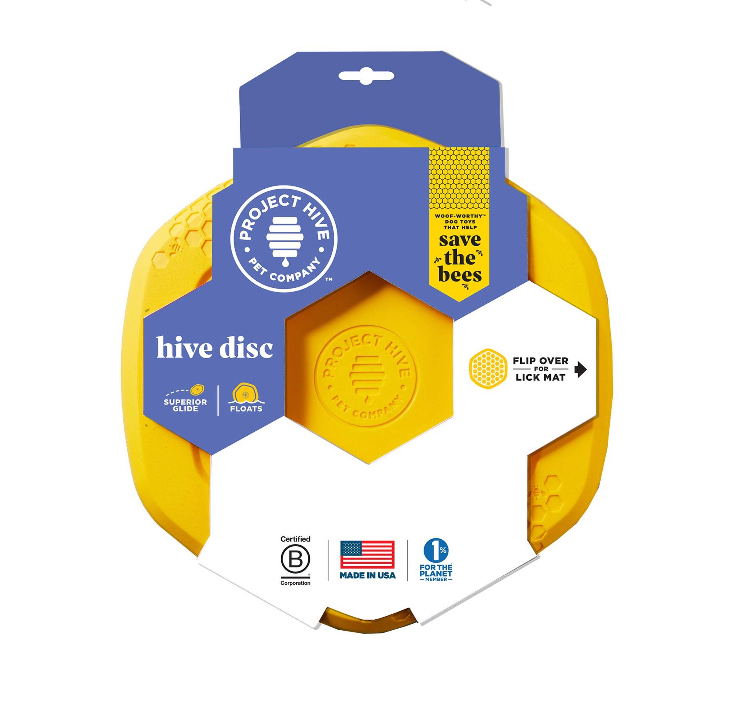 Project Hive Disc & Lick Mat Dog Toy, 9-in Front_Flat