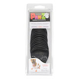PawZ Rubber Dog Boots, Black, Assorted Sizes Front_Flat