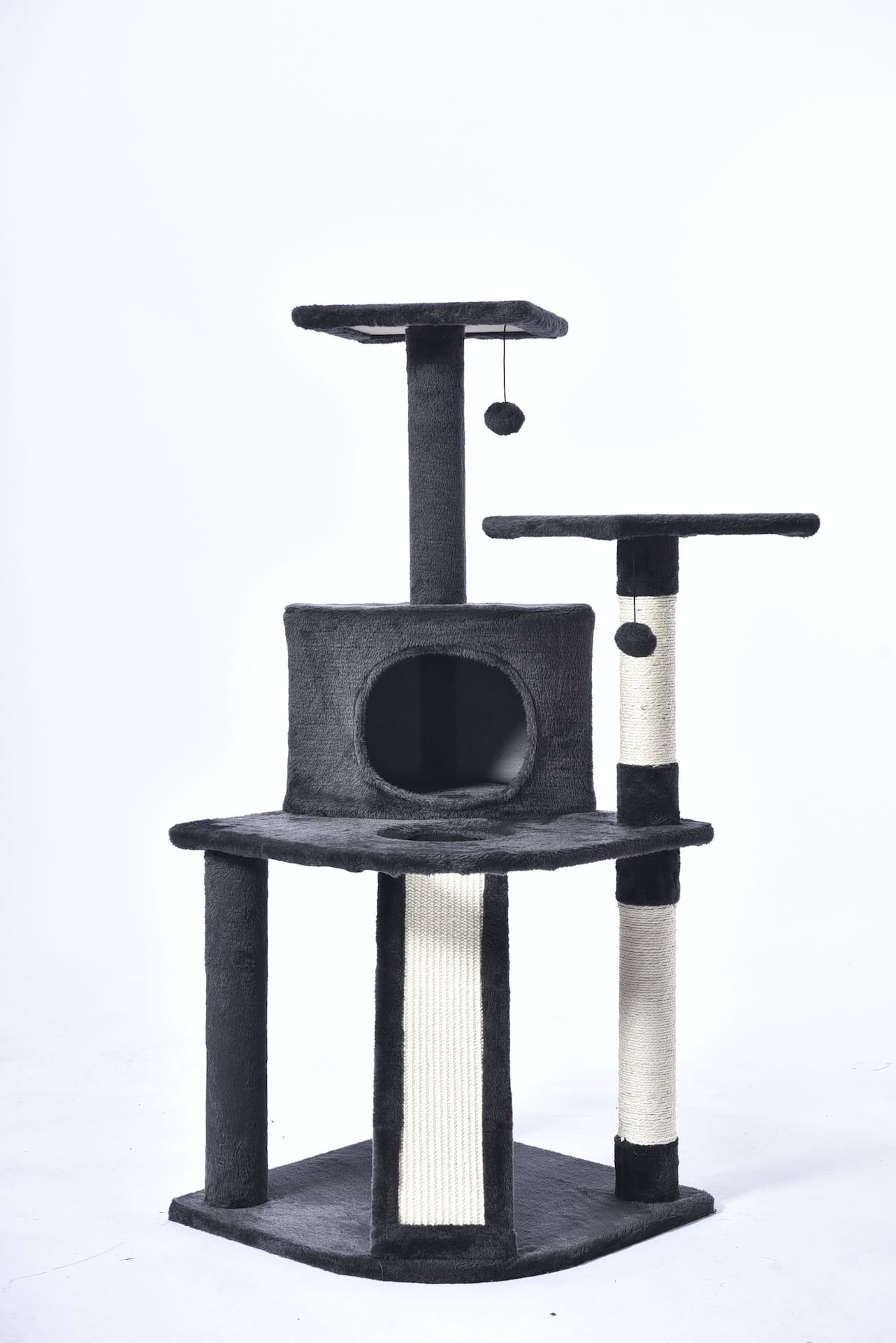 Cat Craft Platform Cat Tree with Condo Scratcher 44.5 in Dark Grey Canadian Tire