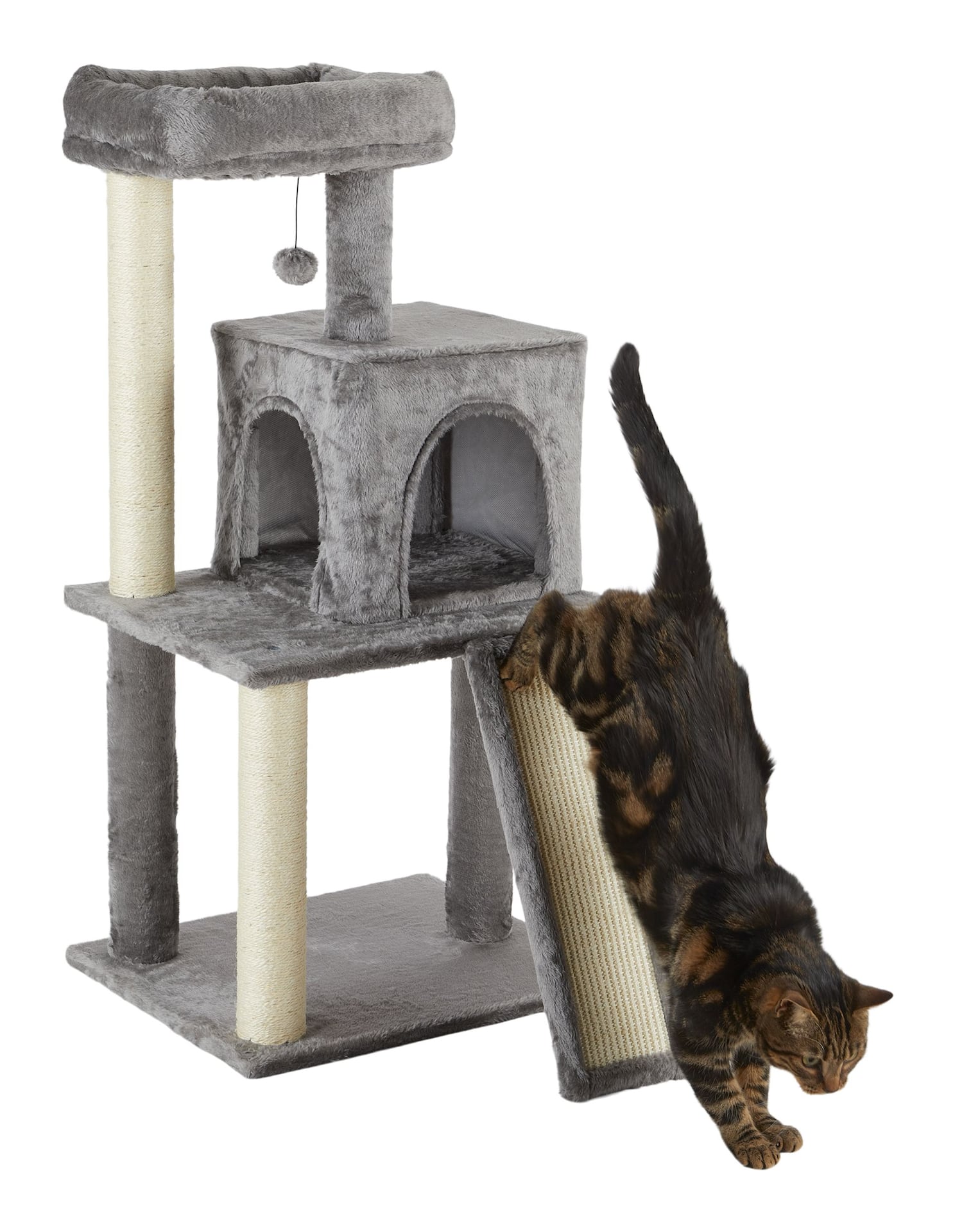 Cat Craft Cat Tree with Cat Condo Perch Scratcher 39 in Light Grey Canadian Tire