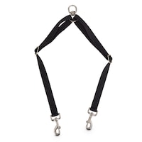 Petco Adjustable Leash Coupler for Dogs, Black Front_Flat