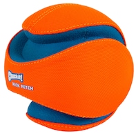 Chuckit! Kick Fetch Canvas Dog Ball for Small Dogs and Puppies, Orange, Small Front_Three_Fourths_Angled_Left