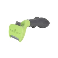 FURminator Short Hair DeShedding Tool for Dogs, Small Front_Three_Fourths_Angled_Left