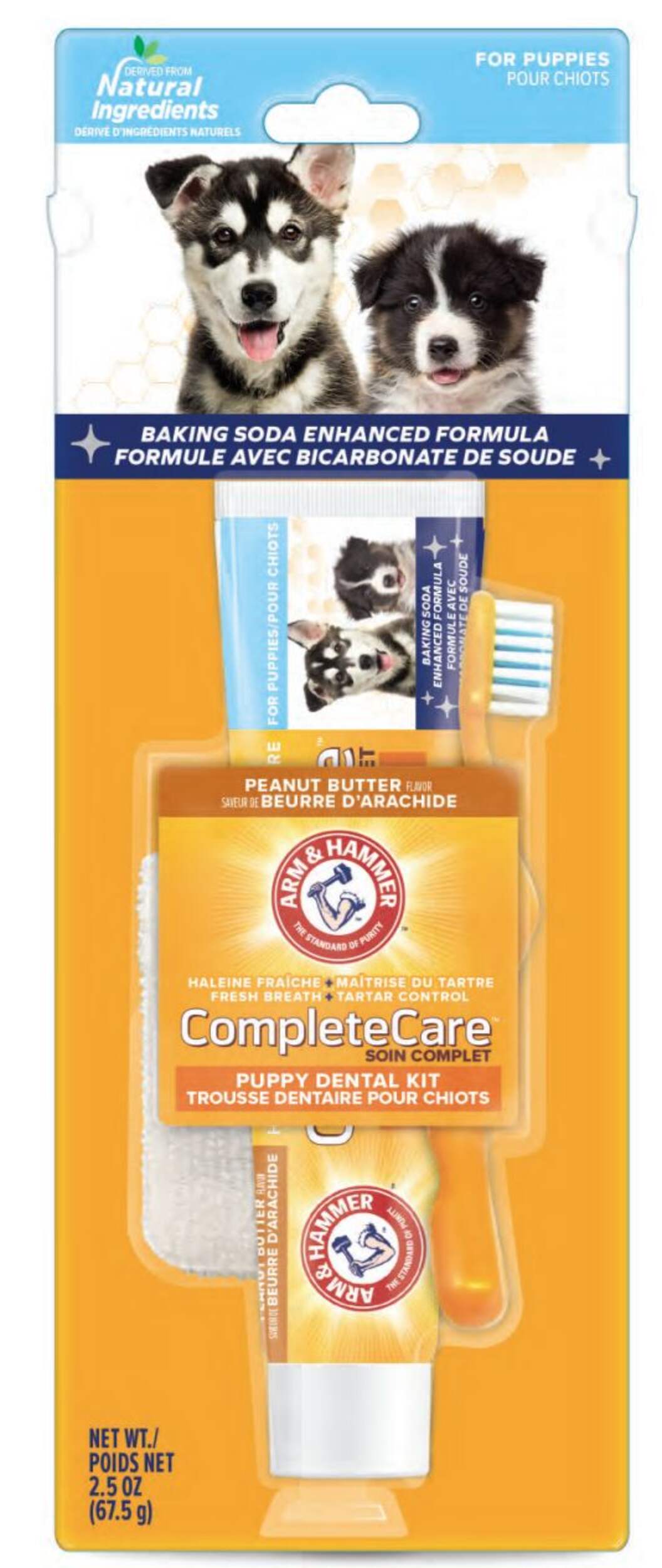Trousse dentaire pour chiots Arm and Hammer Soin complet Front_Flat