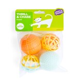 Petco Sponge Ball Cat Toy with Rattles and Bells, 4-pc Front_Flat