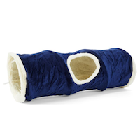 Tunnel en peluche pour chats Petco, marine, 32 po Front_Three_Fourths_Angled_Right