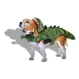 Dinosaur Pet Costume for Halloween, Green, Assorted Sizes Front_Angled_Left