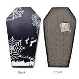 Halloween Coffin Cat Scratcher with Catnip, Black, 9x17-in Overhead_Flat
