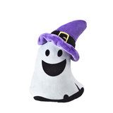 Jouet pour chien d'Halloween avec couineur, sorcière fantôme, blanc Front_Flat