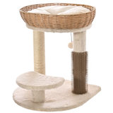 Cat Craft Rattan Cat Tower & Bed, 17-in Front_Angled_Left