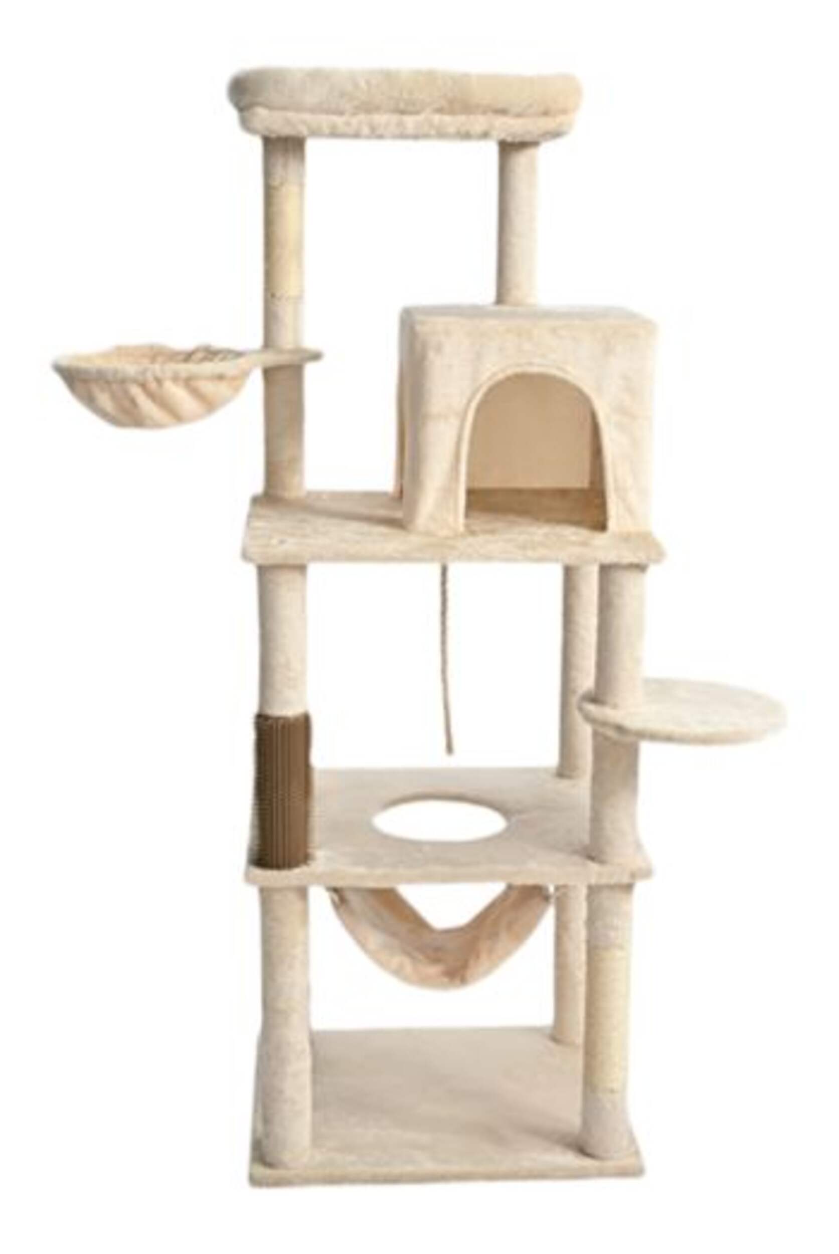 Cat Craft 2-in-1 Cat Tower & Scratcher, 63-in Front_Angled_Right