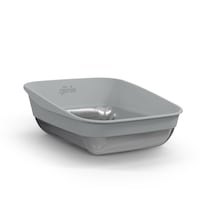 Pet Genie Platinum Steel Litter Box, Grey Front_Angled_Right