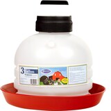Millside Top Fill Heavy-Duty Poly Poultry Fountain, White 3-Gal Front_Flat