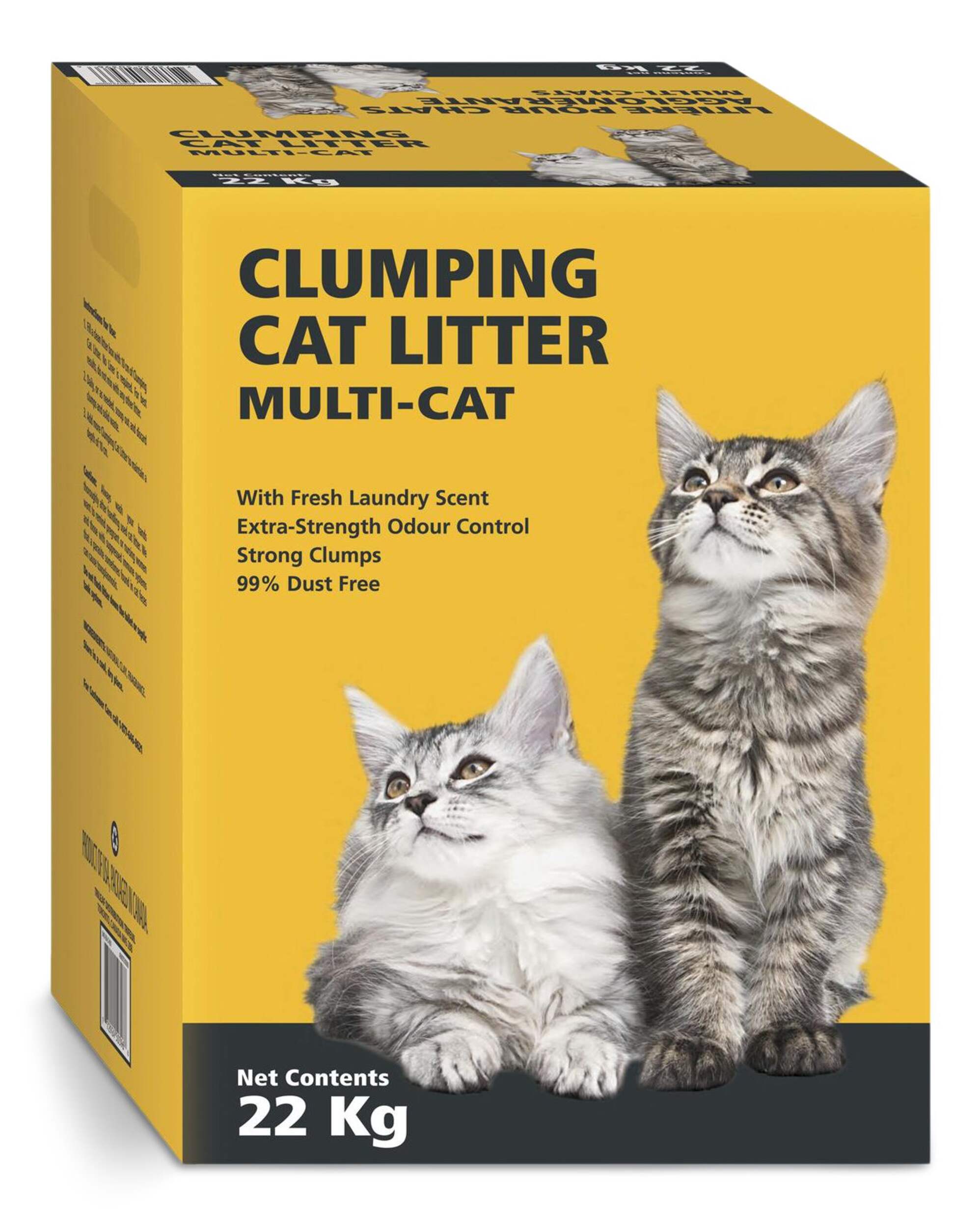 Multi-Cat Clumping Cat Litter, Scented, 22-kg Front_Angled_Right