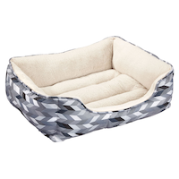 PAWS UP! Rectangle Plush Pet Bed, 23-in x 27-in Front_Angled_Right