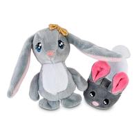Holiday Snow Bunny & Hat Plush Dog Toy, 2-pk Composite_or_Mixed