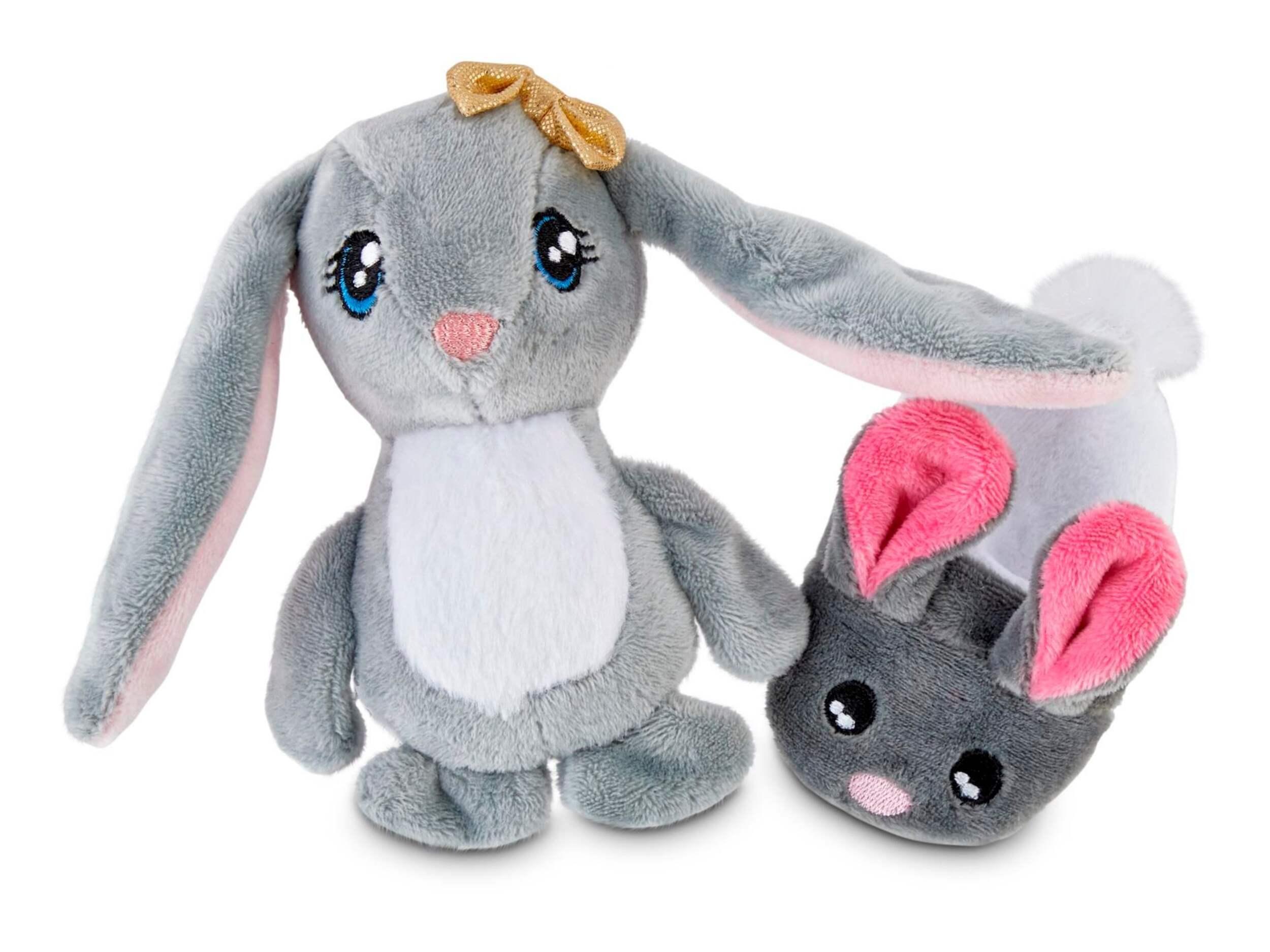 Holiday Snow Bunny & Hat Plush Dog Toy, 2-pk Composite_or_Mixed