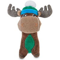 Petco Holiday Tails Assorted Characters Soft Plush Squeaky Dog Toys, 6-in Front_Flat
