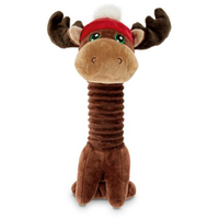 Petco Holiday Tails Moose Soft Plush Squeaky Dog Toy, 7-in Front_Flat